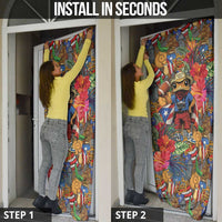 Funny Benito Bowl Door Cover Puerto Rican Coquí Football