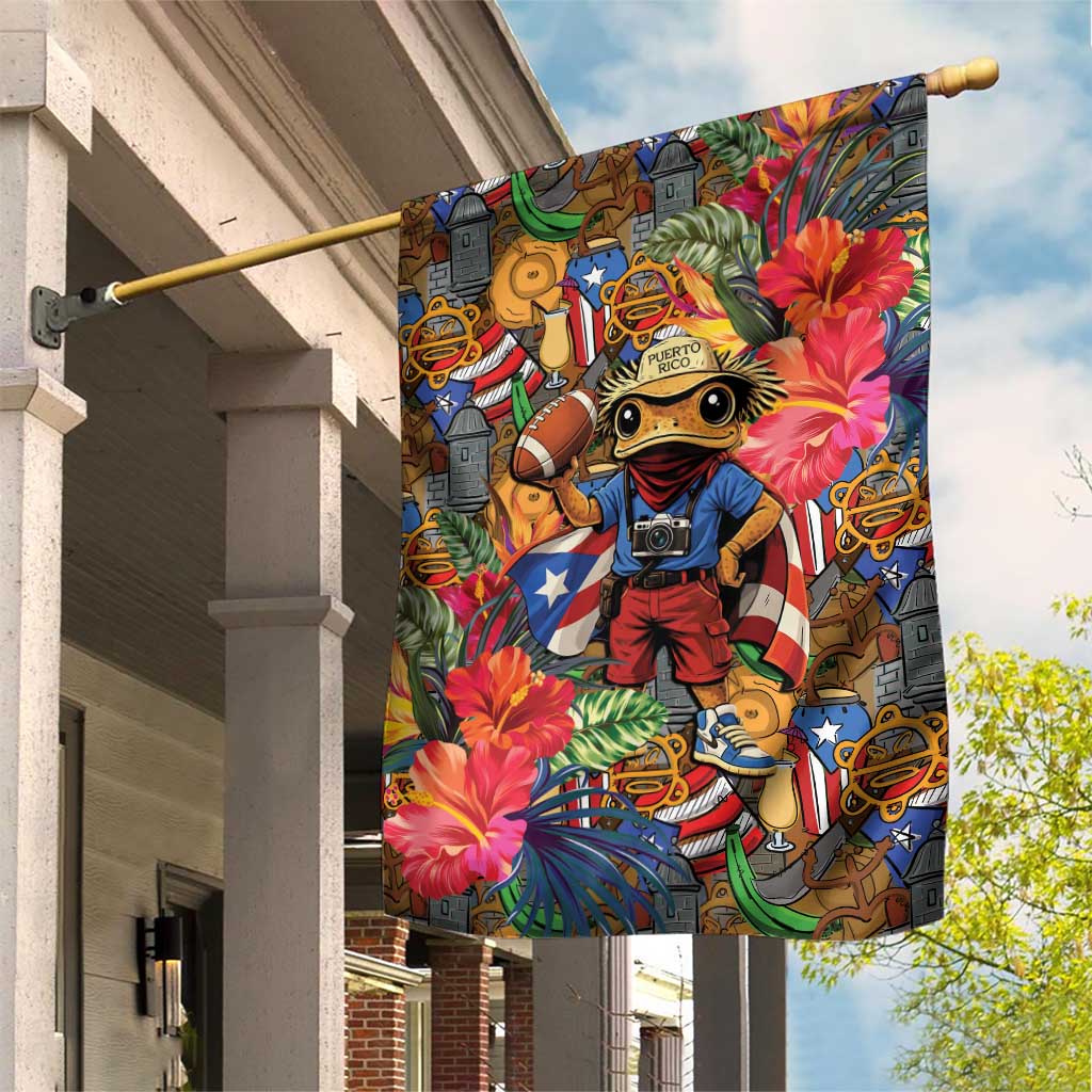Funny Benito Bowl Garden Flag Puerto Rican Coquí Football