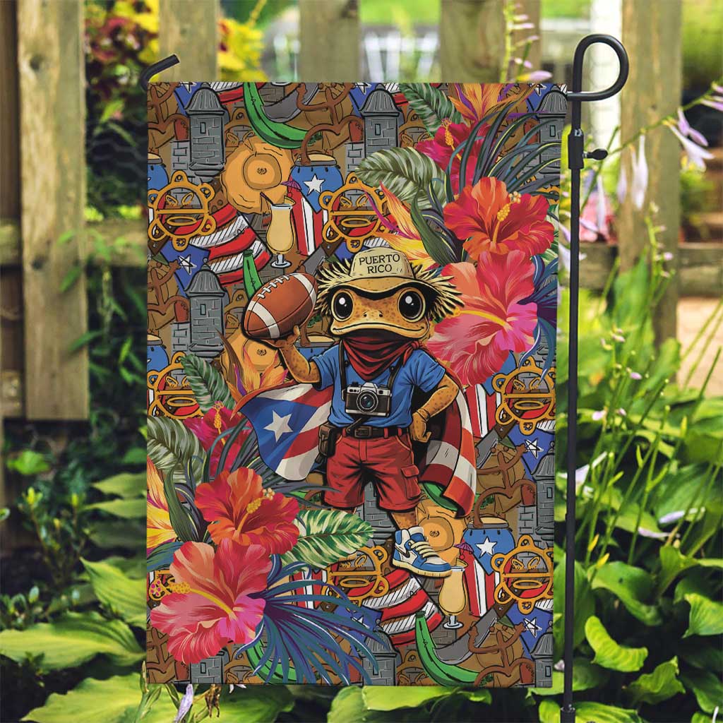 Funny Benito Bowl Garden Flag Puerto Rican Coquí Football