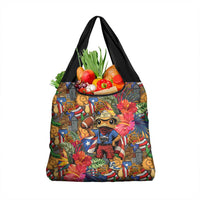 Funny Benito Bowl Grocery Bag Puerto Rican Coquí Football