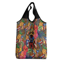 Funny Benito Bowl Grocery Bag Puerto Rican Coquí Football
