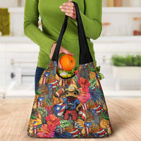 Funny Benito Bowl Grocery Bag Puerto Rican Coquí Football
