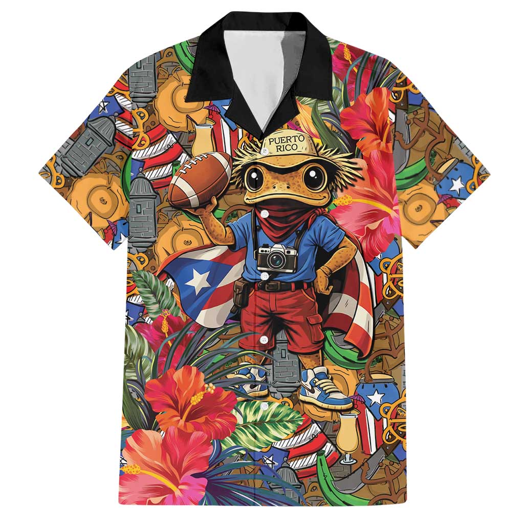 Funny Benito Bowl Hawaiian Shirt Puerto Rican Coquí Football