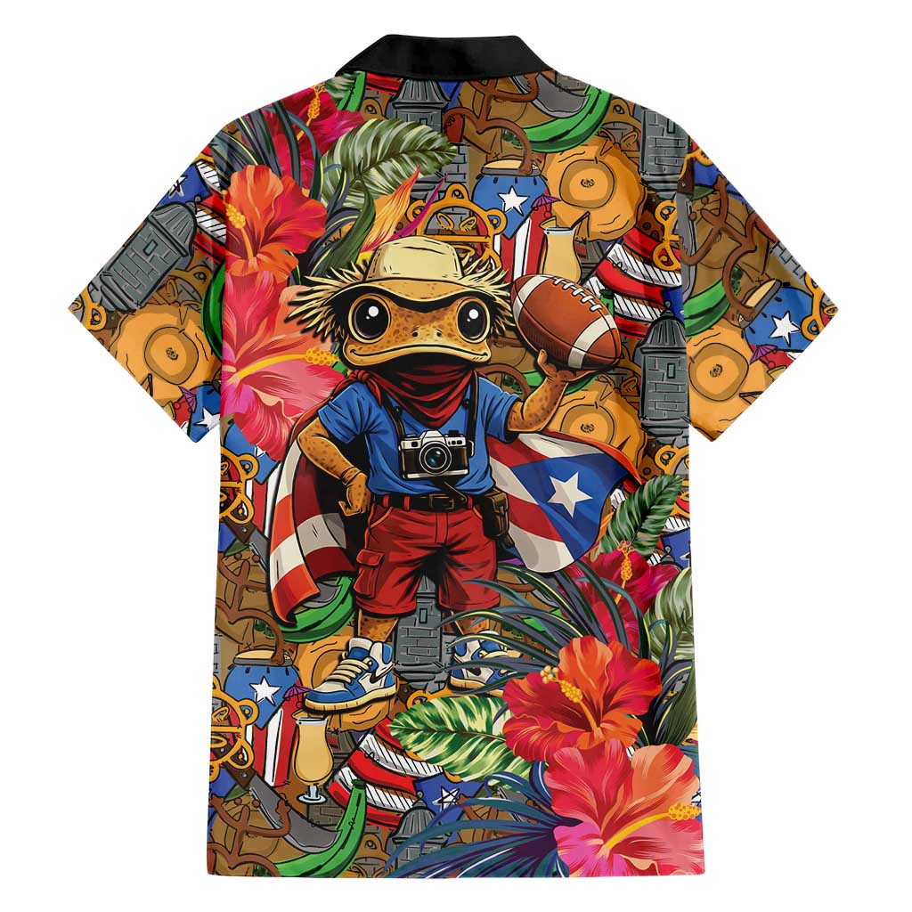 Funny Benito Bowl Hawaiian Shirt Puerto Rican Coquí Football