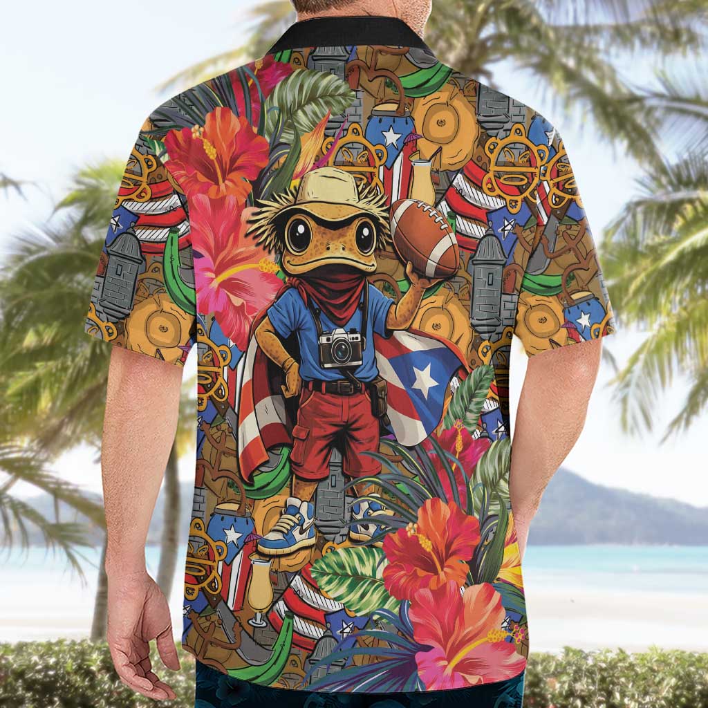 Funny Benito Bowl Hawaiian Shirt Puerto Rican Coquí Football