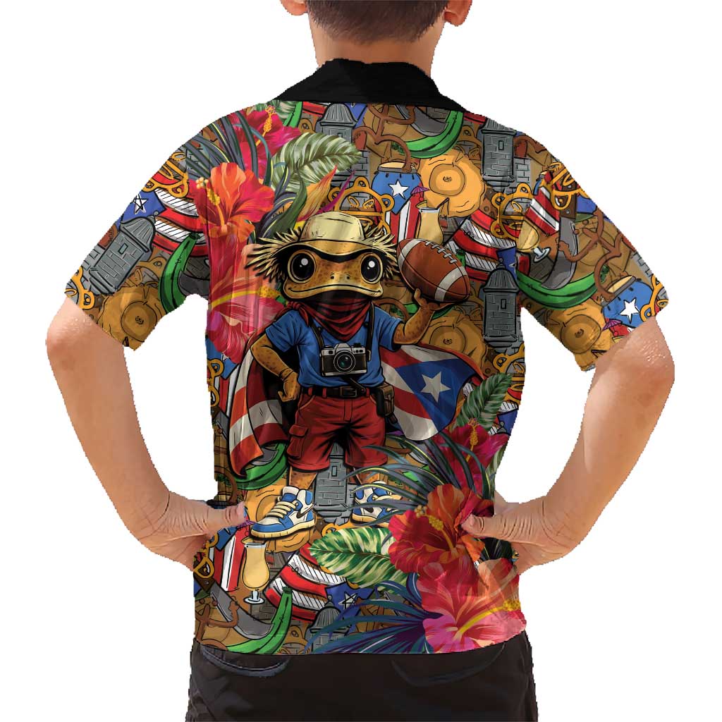 Funny Benito Bowl Hawaiian Shirt Puerto Rican Coquí Football