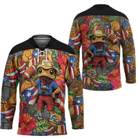 Funny Benito Bowl Hockey Jersey Puerto Rican Coquí Football