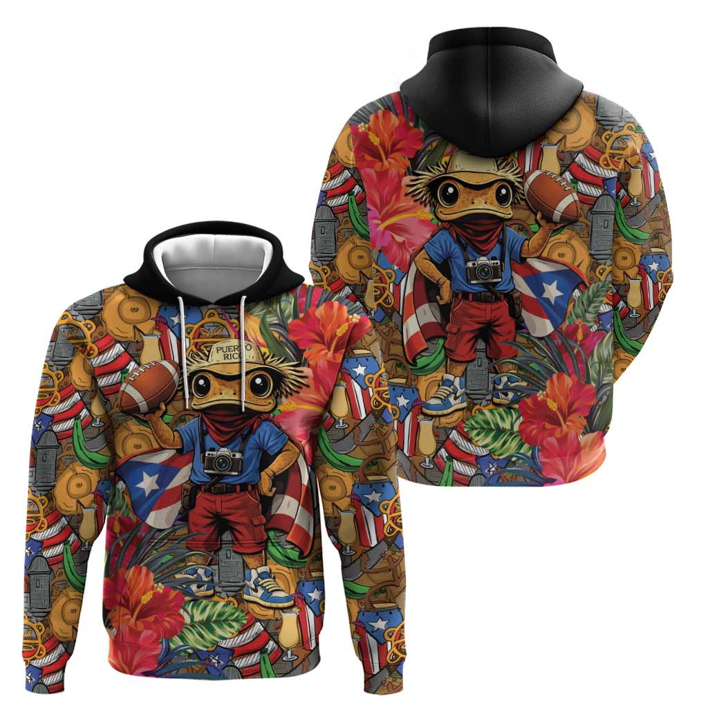 Funny Benito Bowl Hoodie Puerto Rican Coquí Football
