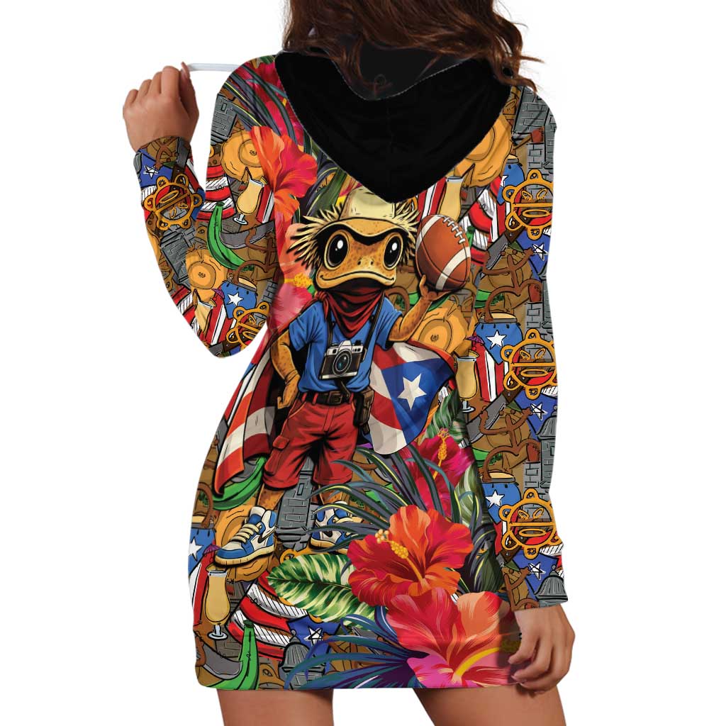 Funny Benito Bowl Hoodie Dress Puerto Rican Coquí Football