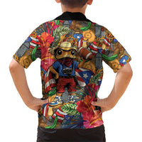 Funny Benito Bowl Kid Hawaiian Shirt Puerto Rican Coquí Football