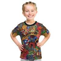 Funny Benito Bowl Kid T Shirt Puerto Rican Coquí Football