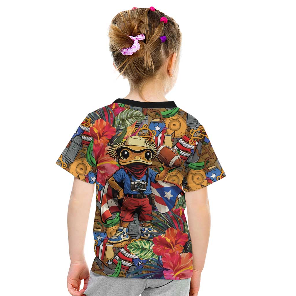 Funny Benito Bowl Kid T Shirt Puerto Rican Coquí Football
