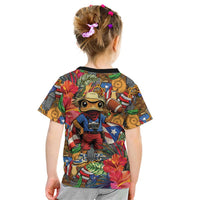 Funny Benito Bowl Kid T Shirt Puerto Rican Coquí Football