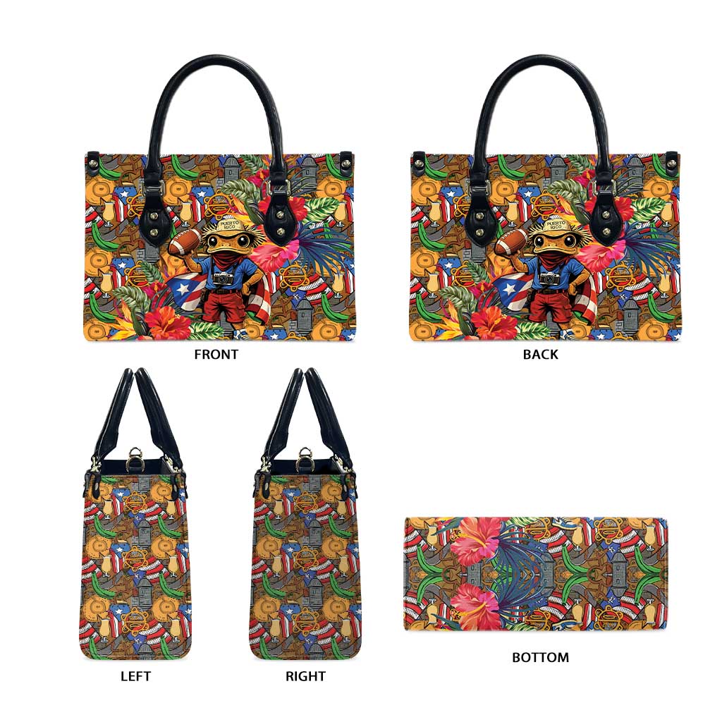 Funny Benito Bowl Leather Bag Puerto Rican Coquí Football