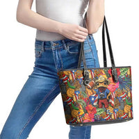Funny Benito Bowl Leather Tote Bag Puerto Rican Coquí Football