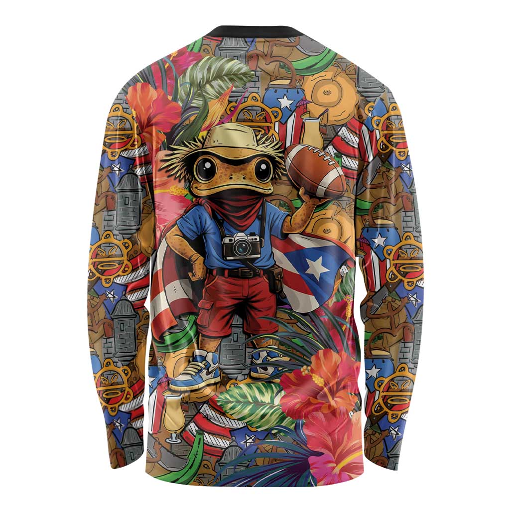 Funny Benito Bowl Long Sleeve Shirt Puerto Rican Coquí Football