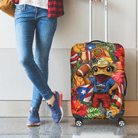 Funny Benito Bowl Luggage Cover Puerto Rican Coquí Football