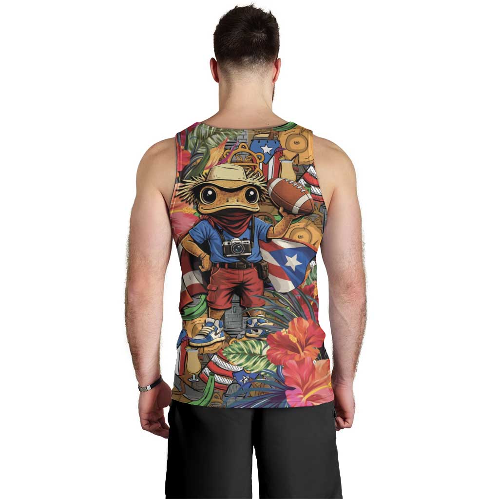 Funny Benito Bowl Men Tank Top Puerto Rican Coquí Football