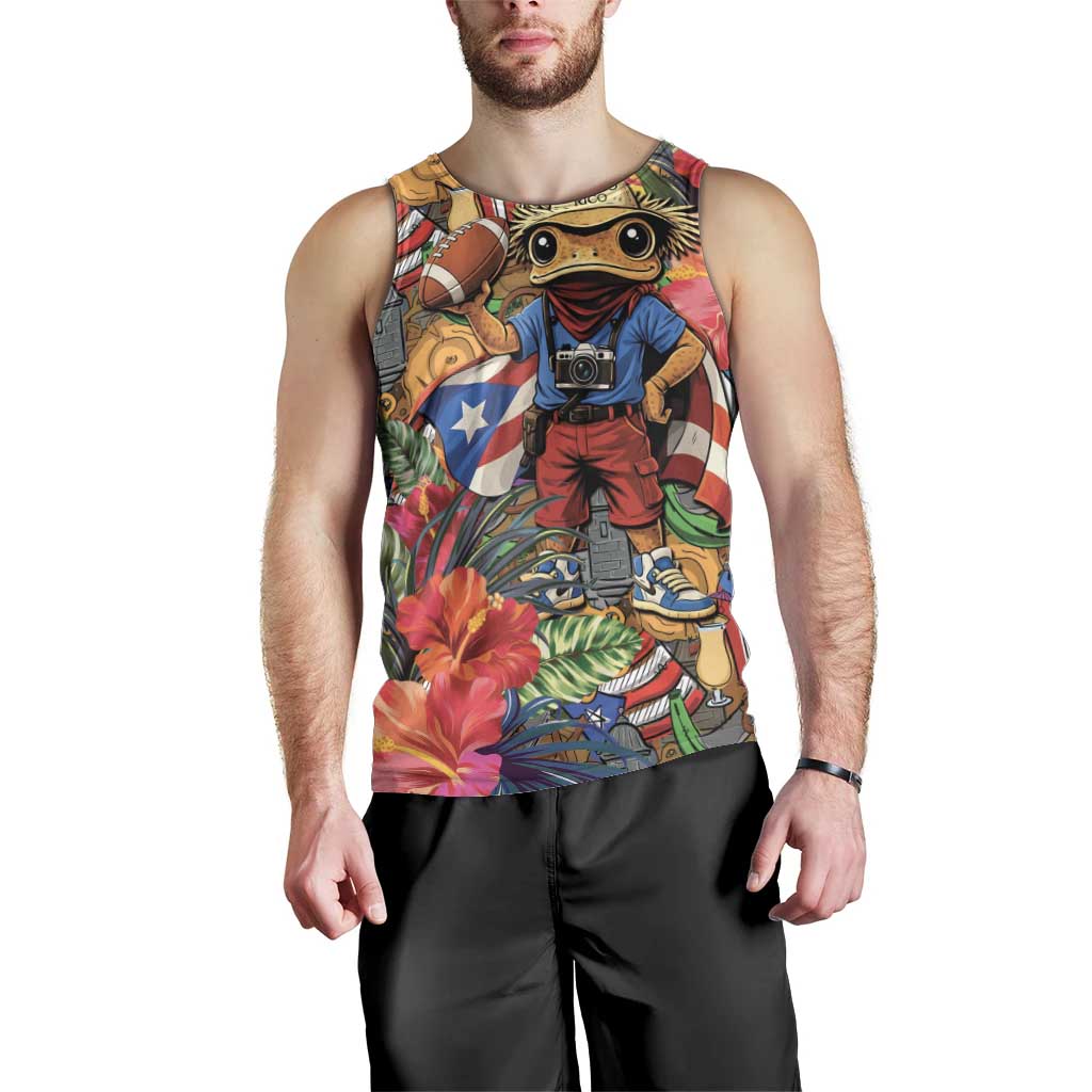 Funny Benito Bowl Men Tank Top Puerto Rican Coquí Football