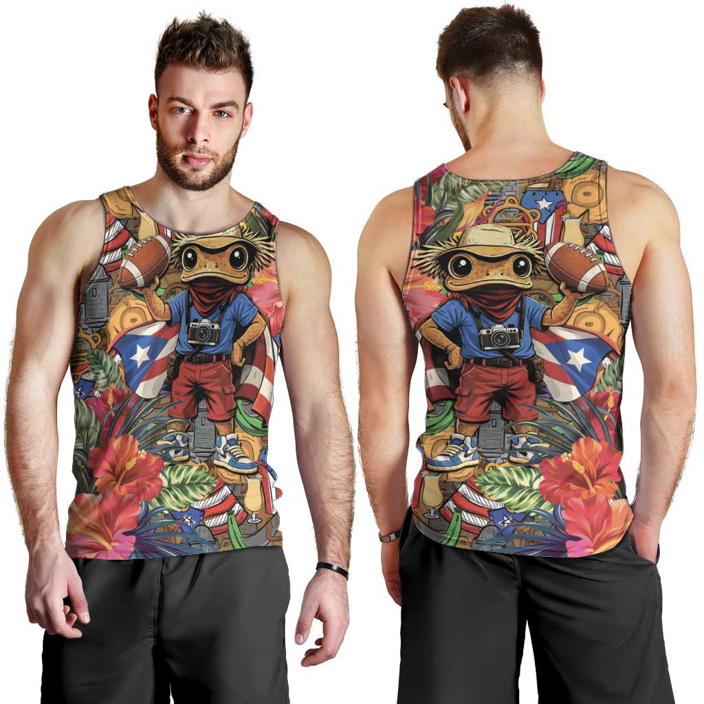 Funny Benito Bowl Men Tank Top Puerto Rican Coquí Football