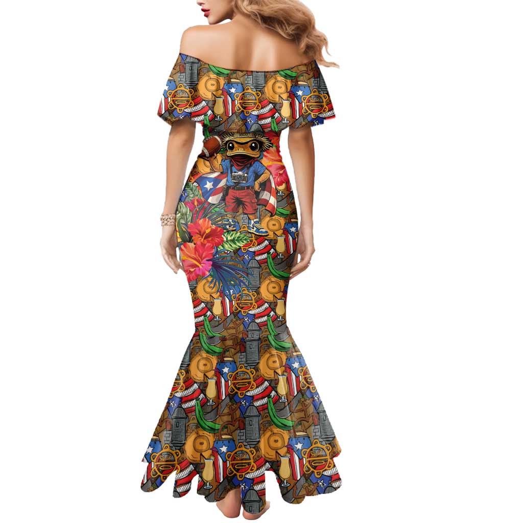 Funny Benito Bowl Mermaid Dress Puerto Rican Coquí Football