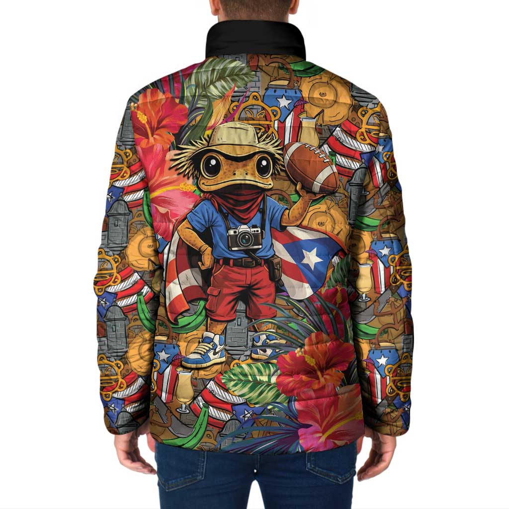 Funny Benito Bowl Padded Jacket Puerto Rican Coquí Football