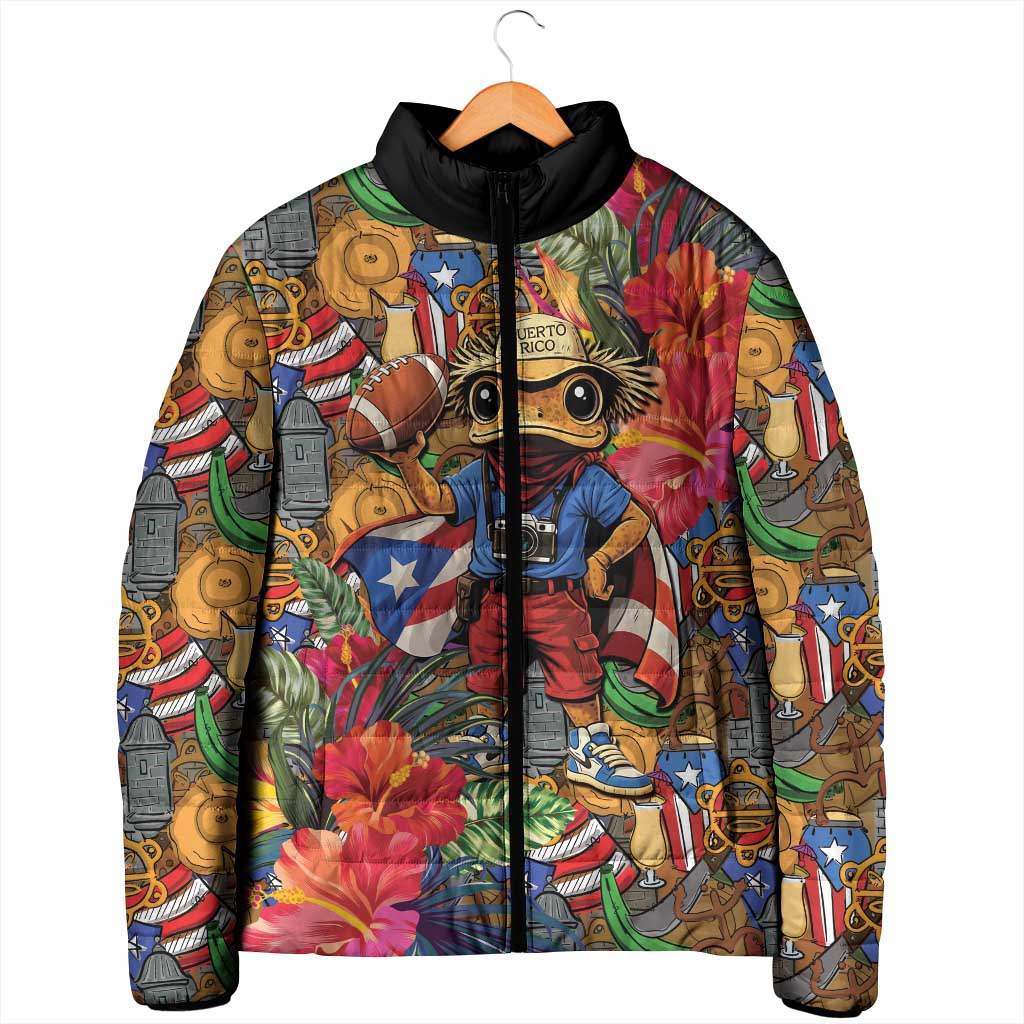 Funny Benito Bowl Padded Jacket Puerto Rican Coquí Football