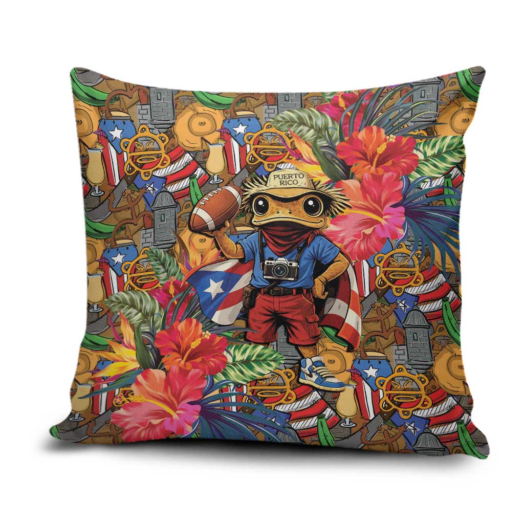 Funny Benito Bowl Pillow Cover Puerto Rican Coquí Football