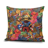 Funny Benito Bowl Pillow Cover Puerto Rican Coquí Football