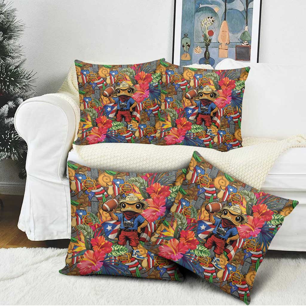 Funny Benito Bowl Pillow Cover Puerto Rican Coquí Football
