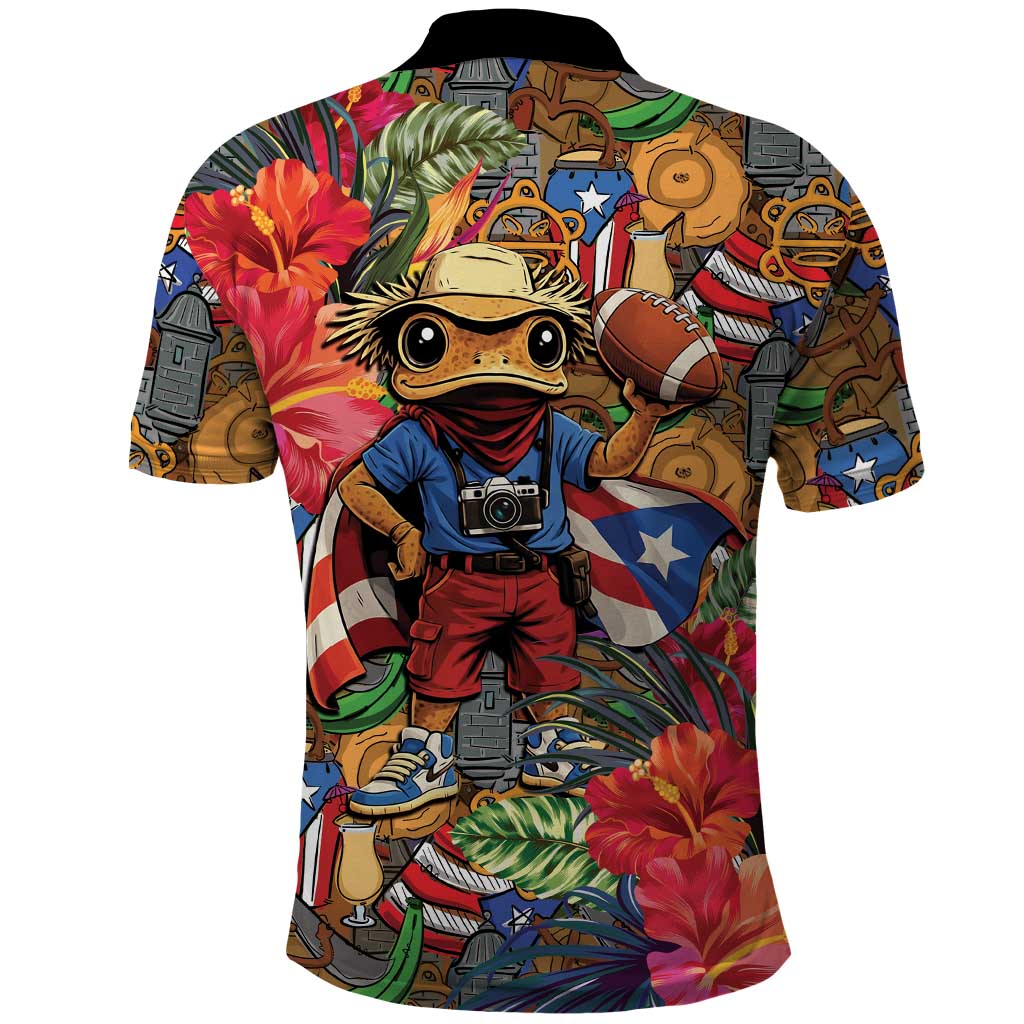 Funny Benito Bowl Polo Shirt Puerto Rican Coquí Football