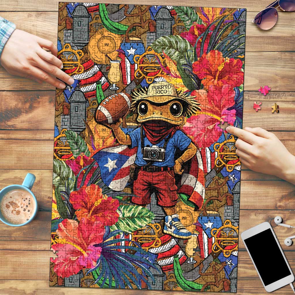 Funny Benito Bowl Puzzle Puerto Rican Coquí Football