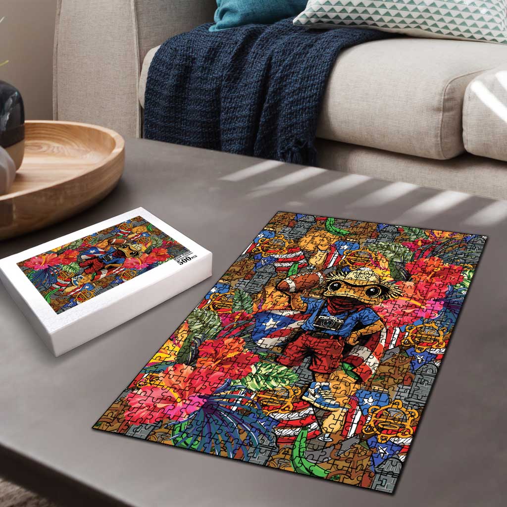 Funny Benito Bowl Puzzle Puerto Rican Coquí Football