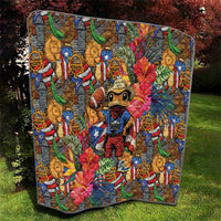 Funny Benito Bowl Quilt Puerto Rican Coquí Football