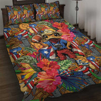 Funny Benito Bowl Quilt Bed Set Puerto Rican Coquí Football