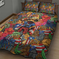 Funny Benito Bowl Quilt Bed Set Puerto Rican Coquí Football