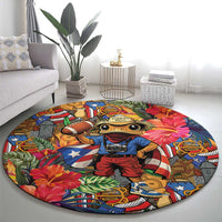 Funny Benito Bowl Round Carpet Puerto Rican Coquí Football