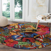 Funny Benito Bowl Round Carpet Puerto Rican Coquí Football