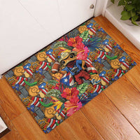 Funny Benito Bowl Rubber Doormat Puerto Rican Coquí Football