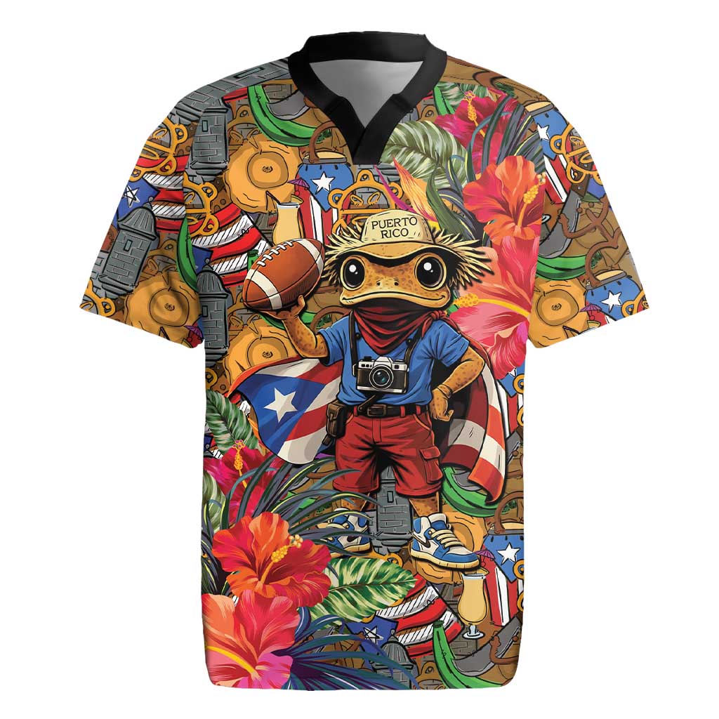 Funny Benito Bowl Rugby Jersey Puerto Rican Coquí Football