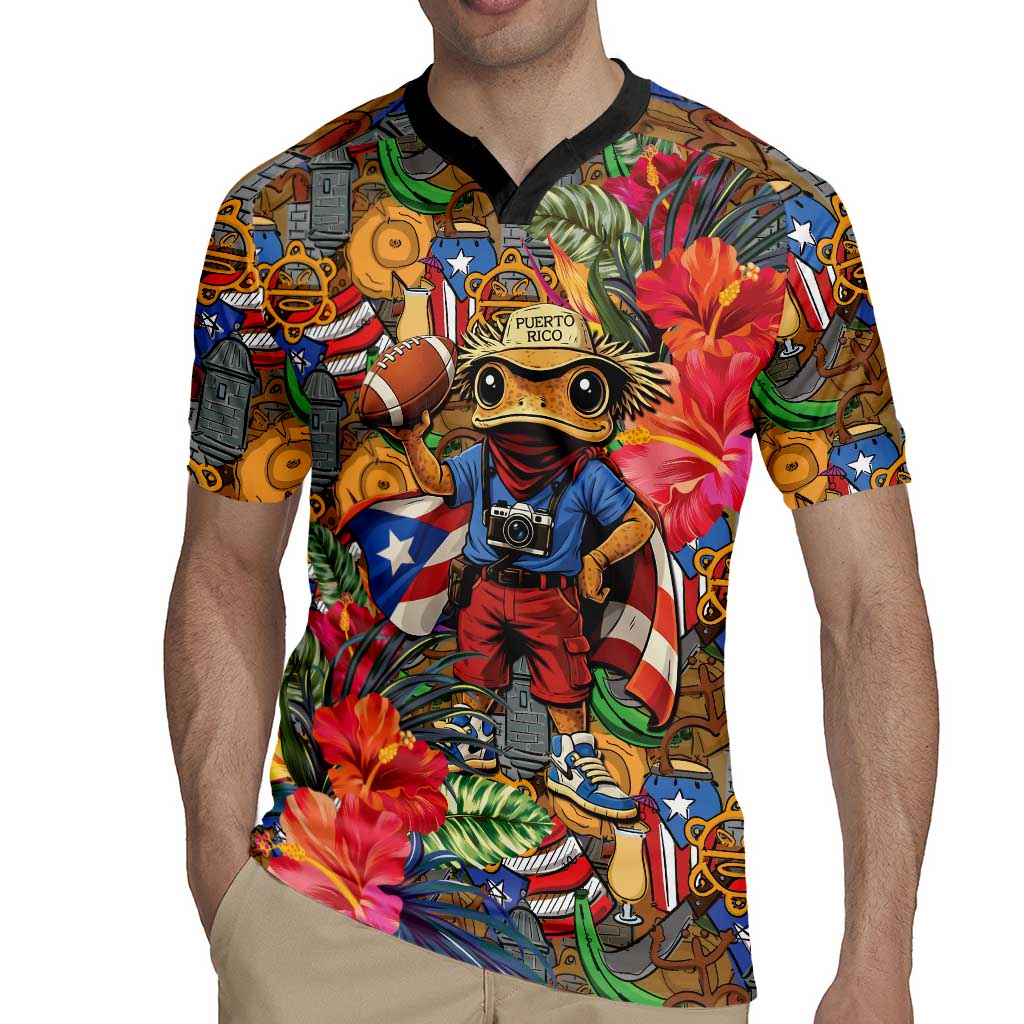 Funny Benito Bowl Rugby Jersey Puerto Rican Coquí Football