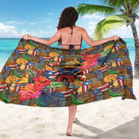Funny Benito Bowl Sarong Puerto Rican Coquí Football