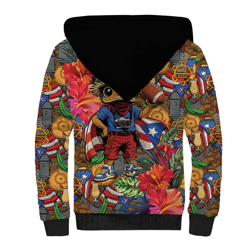 Funny Benito Bowl Sherpa Hoodie Puerto Rican Coquí Football