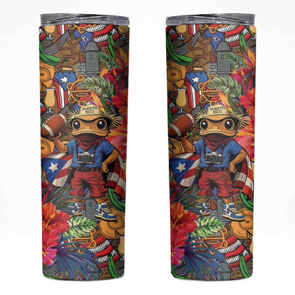 Funny Benito Bowl Skinny Tumbler Puerto Rican Coquí Football