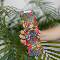 Funny Benito Bowl Skinny Tumbler Puerto Rican Coquí Football