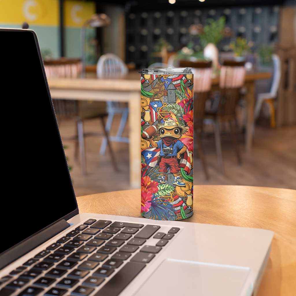 Funny Benito Bowl Skinny Tumbler Puerto Rican Coquí Football