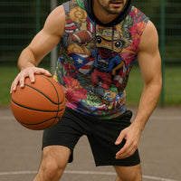 Funny Benito Bowl Sleeveless Hoodie Puerto Rican Coquí Football