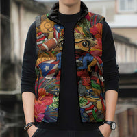 Funny Benito Bowl Sleeveless Puffer Jacket Puerto Rican Coquí Football