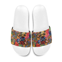 Funny Benito Bowl Slide Sandals Puerto Rican Coquí Football