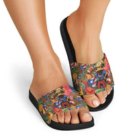 Funny Benito Bowl Slide Sandals Puerto Rican Coquí Football